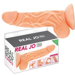 Realistyczny penis z ruchomym napletkiem - dildo JO 18,5 cm marki Real Body