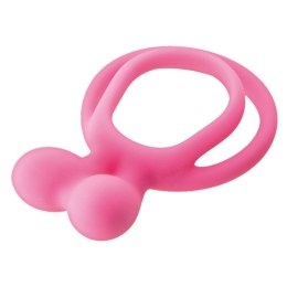 Podwójny pierścień erekcyjny na penisa Double Cockring Pink marki Glamy