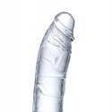 Przeźroczyste dildo Realistic dildo na przyssawce 21,5 cm od Glazed