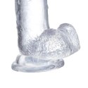Realistyczne przeźroczyste dildo WITH BALLS z jądrami na przyssawce 15,5 cm marki Gl;azed