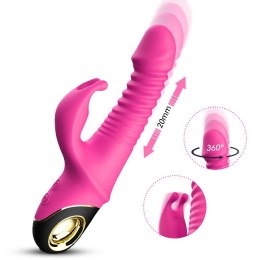 Wibrator króliczek z funkcją pulsacji i rotacji Zing pink marki Obs Of Toys
