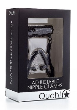 Zaciski na sutki Adjustable Nipple Clamps - Black od Shots