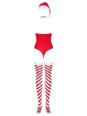 Bielizna na mikołajki Kissmas body czerwone L/XL marki Obsessive