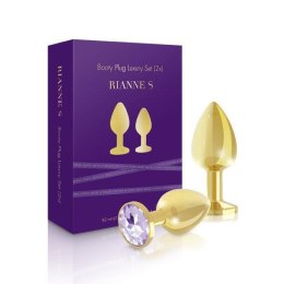 Zestaw zdobionych koreczków analnych Soiree - Booty Plug Original Set 2x Gold od Rianne S