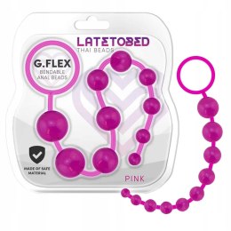 G.Flex żelowy sznur analny- różowe kulki analne marki Latetobed