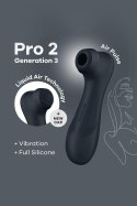 Pulsacyjny stymulator łechtaczki Pro 2 Generation 3 Bluetooth/Aplikacja w kolorze czarnym od Sarisfyer